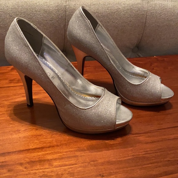 Silver open toe heel - Picture 5 of 13